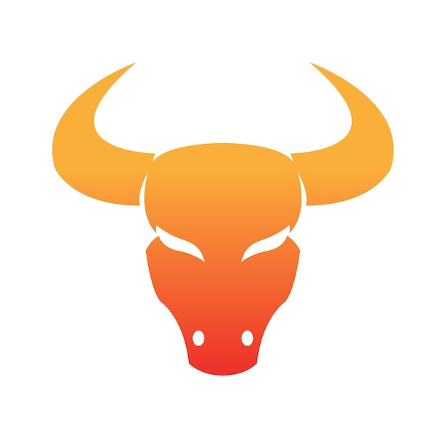 Знак зодиака Телец с изображением оранжевого быка