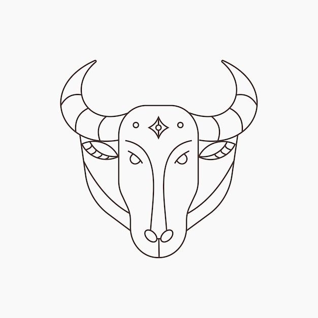 Vector taurus zodiac sign