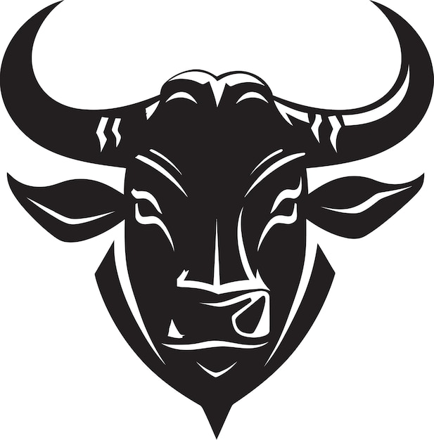 Vector taurusmark precision bull head symbol chargegraffix artistic vector bull head logo