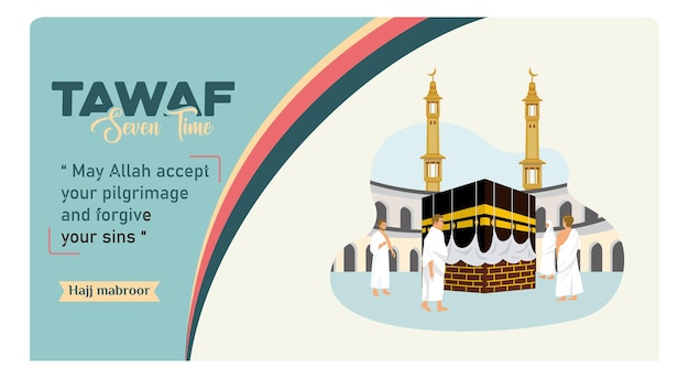 The tawaf ritual during the Hajj pilgrimage involves walking around the Kaaba