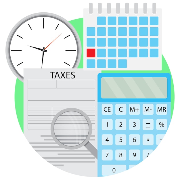 Tax analysis vector icon