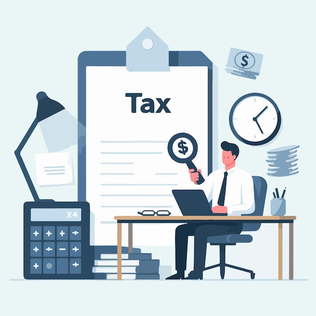 Vector tax audit illustration