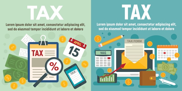 Tax banner set