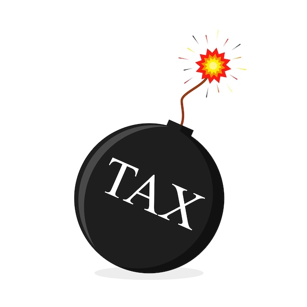 Tax bomb icon Vector illustration