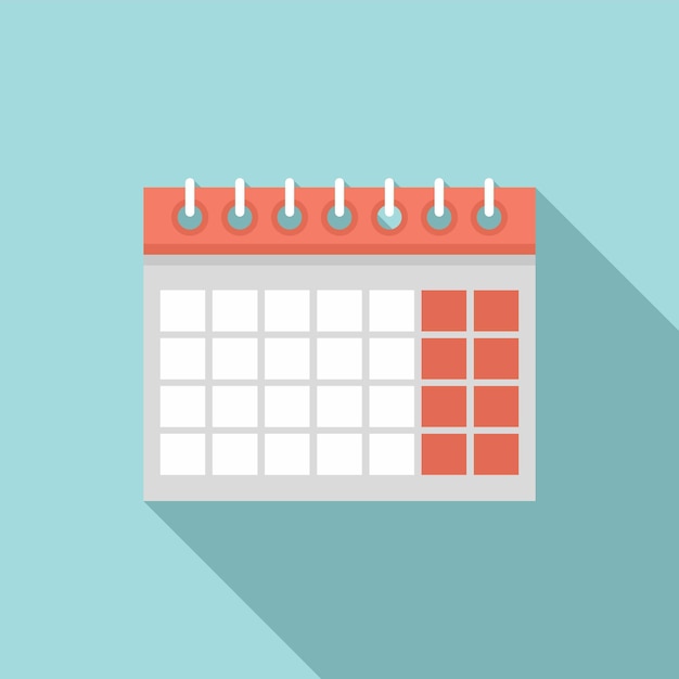 tax calendar icon flat illustration of tax calendar vector icon for web design