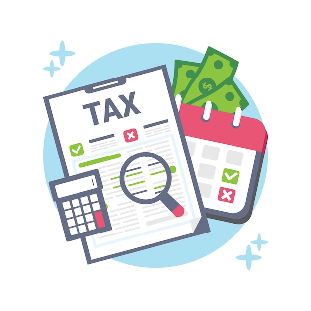 Vector tax concept illustration