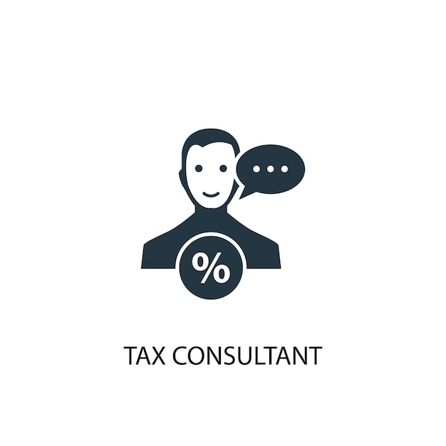 Tax consultant icon. simple element illustration. tax consultant concept symbol design from accounting collection. can be used for web and mobile.