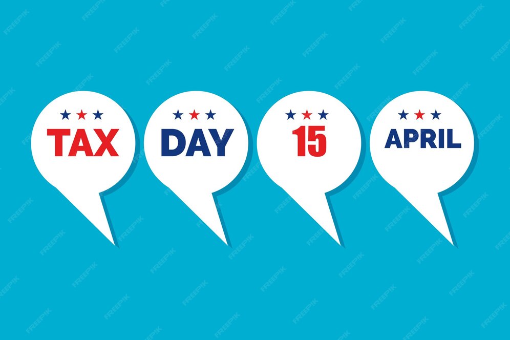 Premium Vector Tax day concept background usa tax day reminder