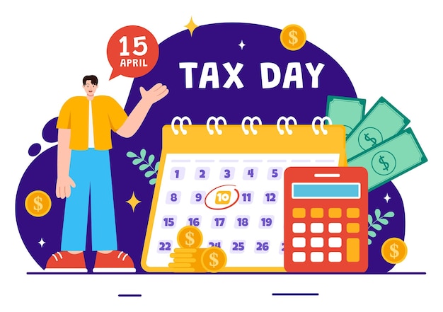 Tax day illustration 15 April