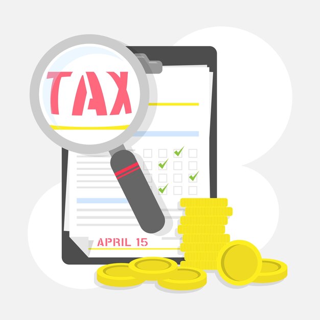 Vector tax day illustration concept