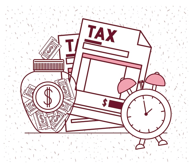 tax day set icons