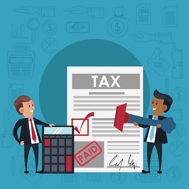 tax day symbols and cartoons