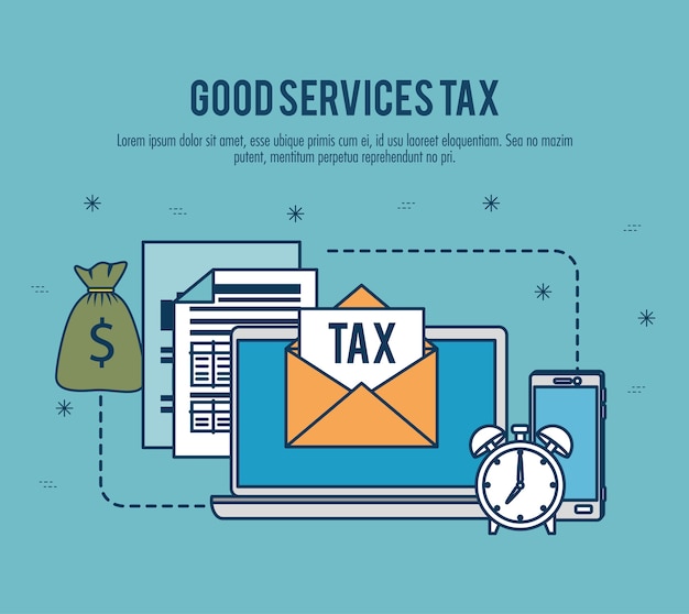 tax day time set icons vector illustration design