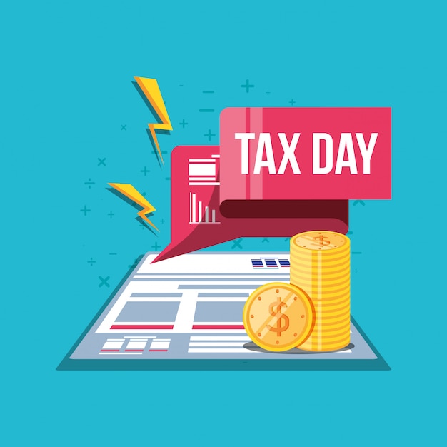 Tax day with document