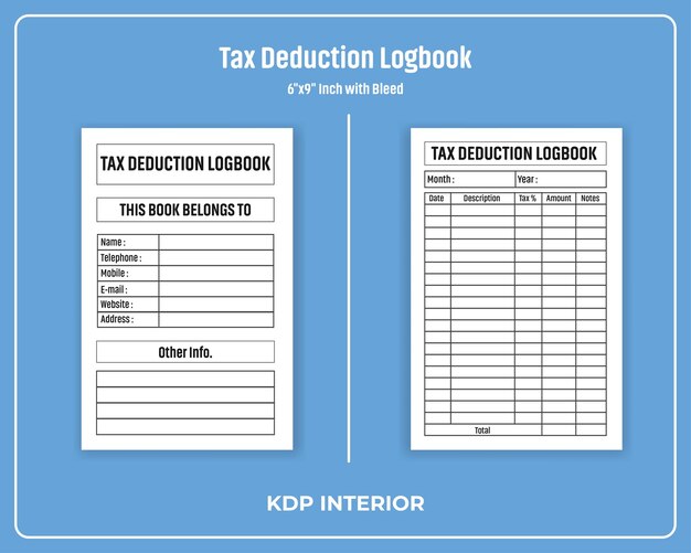 Vector tax deduction logbook kdp interior