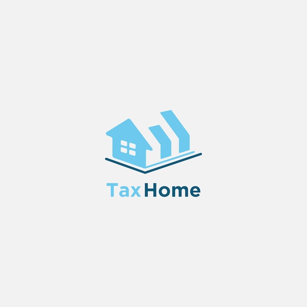 Vector tax diagram home logo modern increase