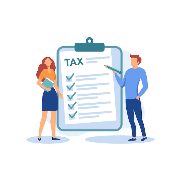 Tax form flat modern design illustration