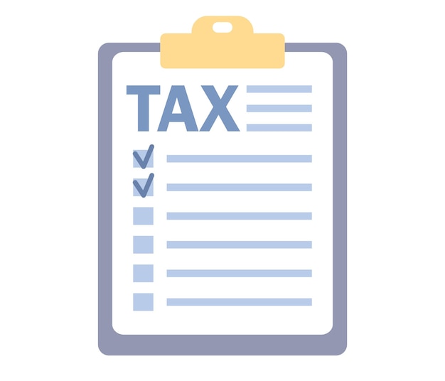 Tax form icon. financial document concept. tax calculation and filling form sign. vector flat