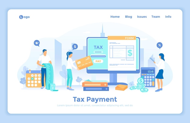 Tax payment State Government taxation calculation of tax return Online payment service People co