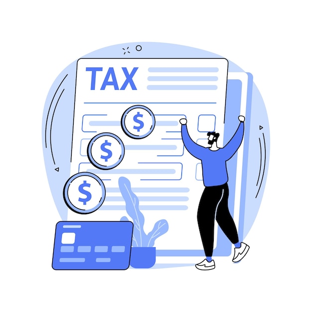 Tax return abstract concept vector illustration