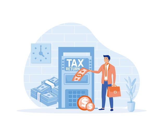 Tax return concept Idea of accounting and payment