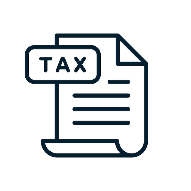 Tax return vector outline icon