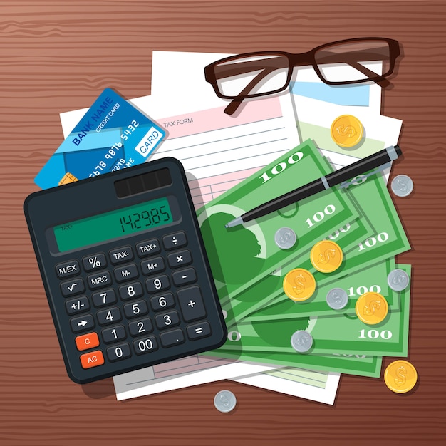  tax time concept design element, flat style.