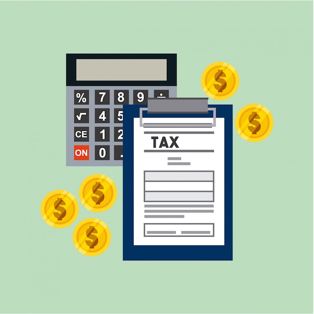 Vector tax time flat icons