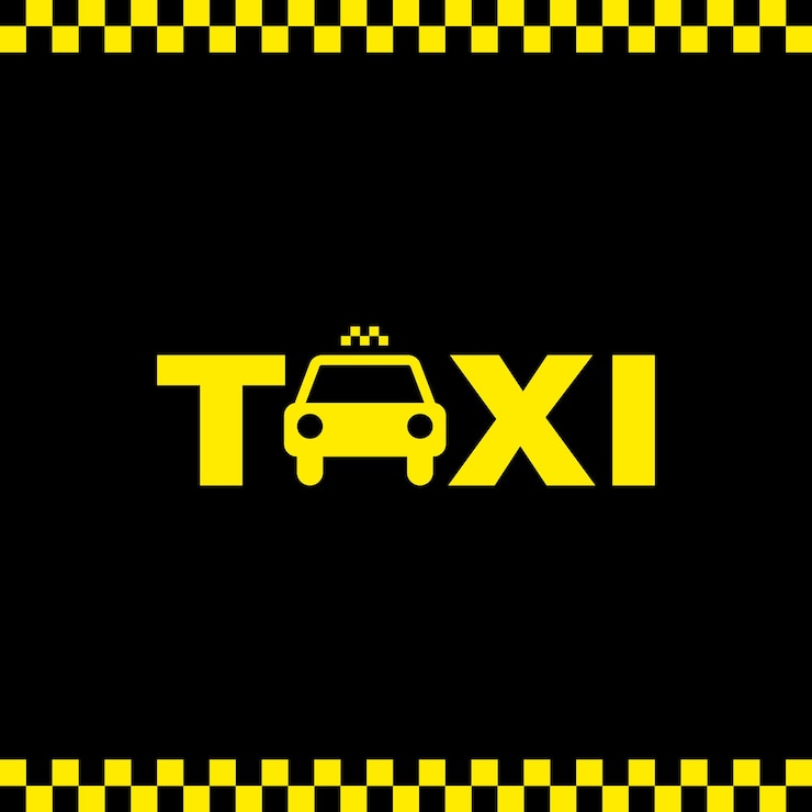 Vector taxi auto icoon taxi dienst concept vector illustratie