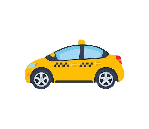 Taxi cab vector isolated icon emoji illustration taxi vector emoticon