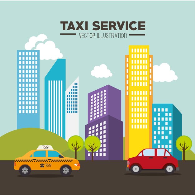 Taxi design, vector illustration.