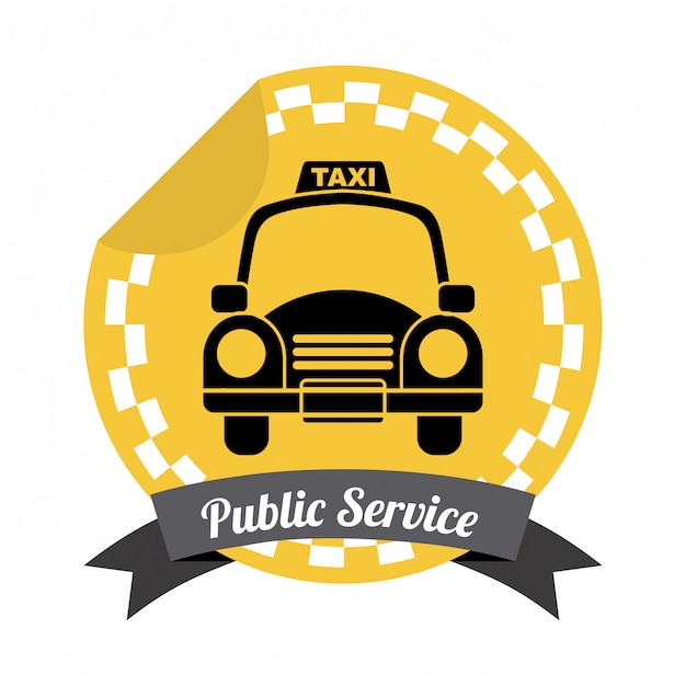 Vector taxi design over white background vector illustration