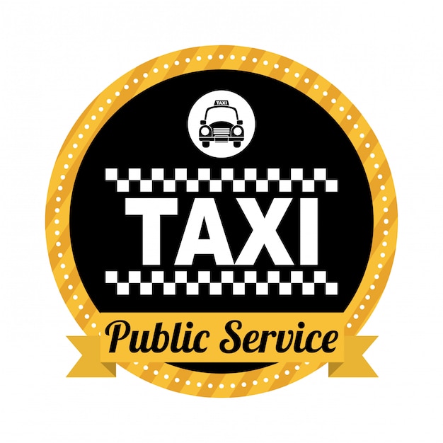 Vector taxi design over white backgroundvector illustration