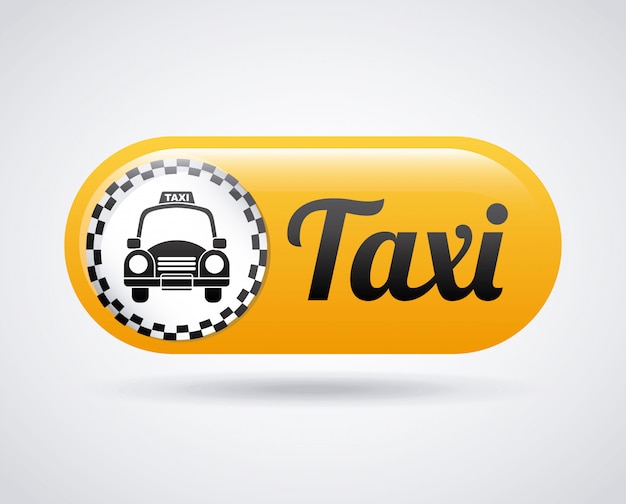 Vettore progettazione del taxi sopra l'illustrazione bianca di backgroundvector