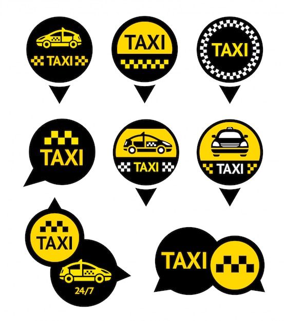 Taxi - emblemen ingesteld