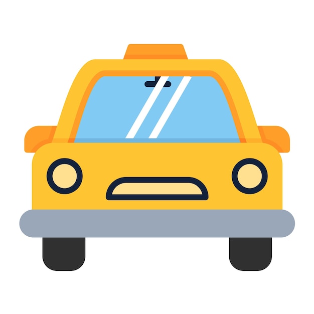 Taxi Flat Illustration