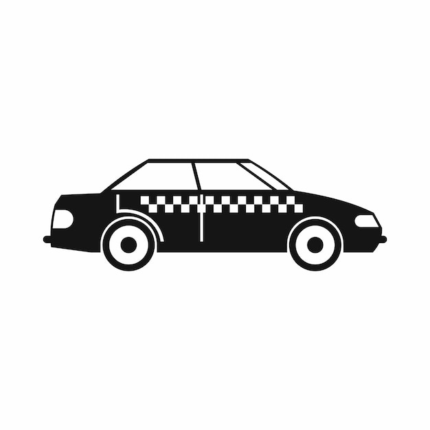 Taxi icon in simple style isolated on white background