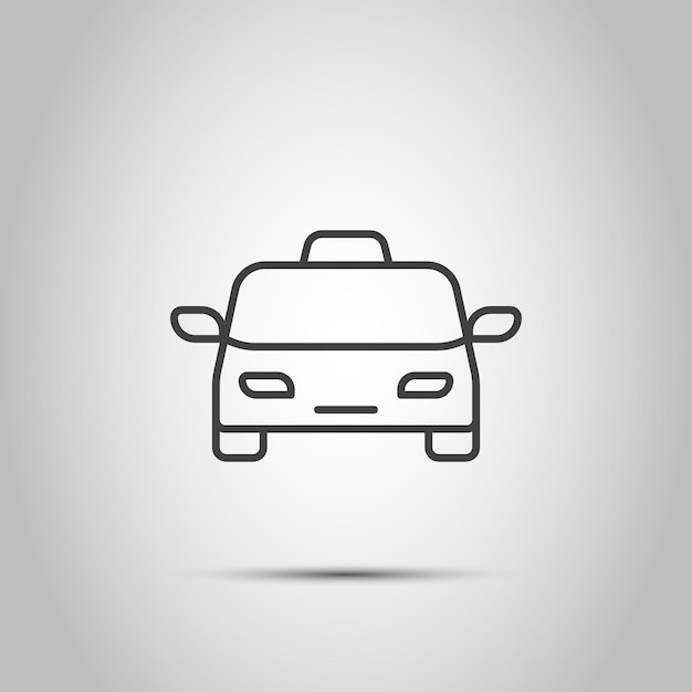 Taxi-icoon in platte stijl taxi-vectorillustratie op geïsoleerde achtergrond vervoersborden bedrijfsconcept