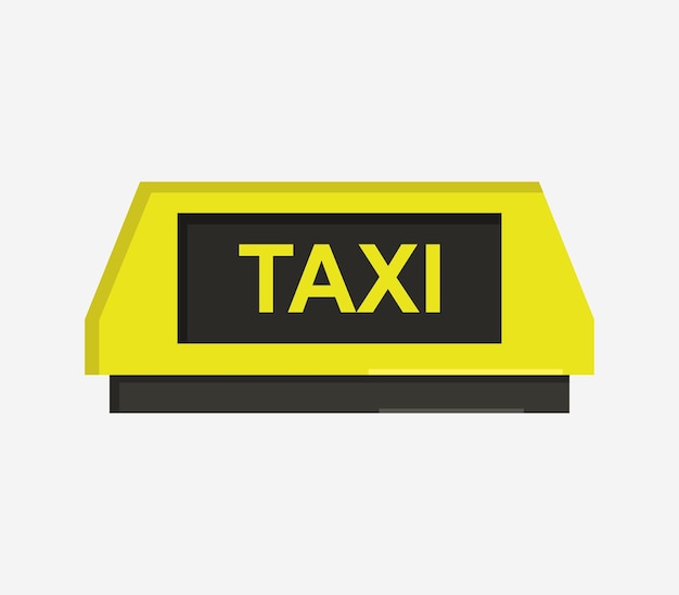 Taxi illustrated on a background