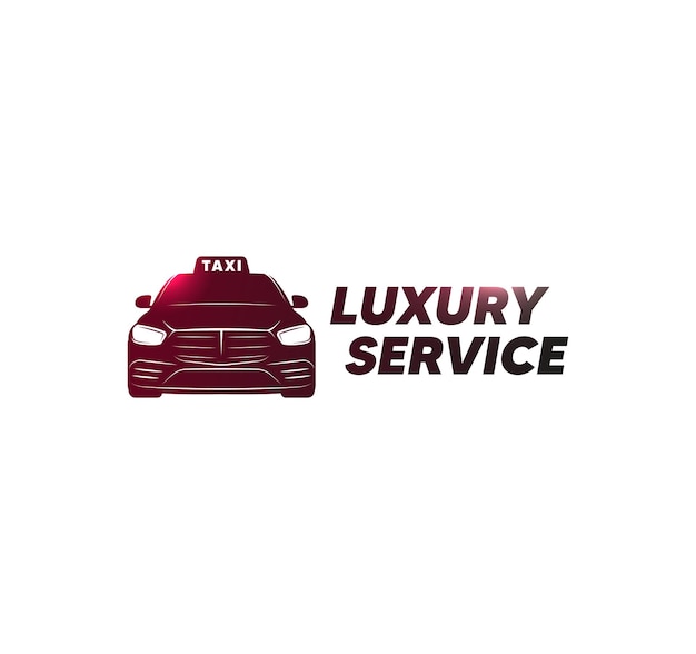 Vector taxi logo luxe auto silhouet business class taxi premium taxi