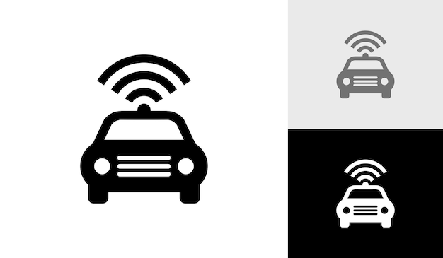 Taxi online logo ontwerp vector