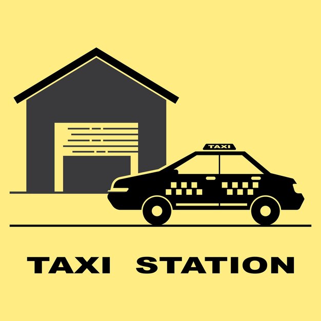 Taxi pictogram logo ontwerp vectorillustratie