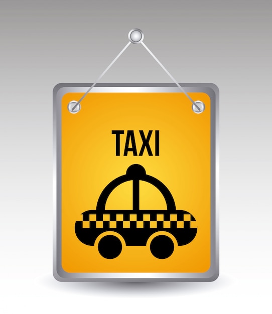 Taxi pictogrammen over grijze achtergrond vectorillustratie