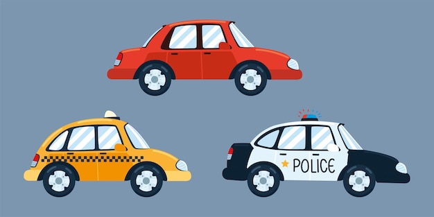 Taxi politie sedan auto's transportservice