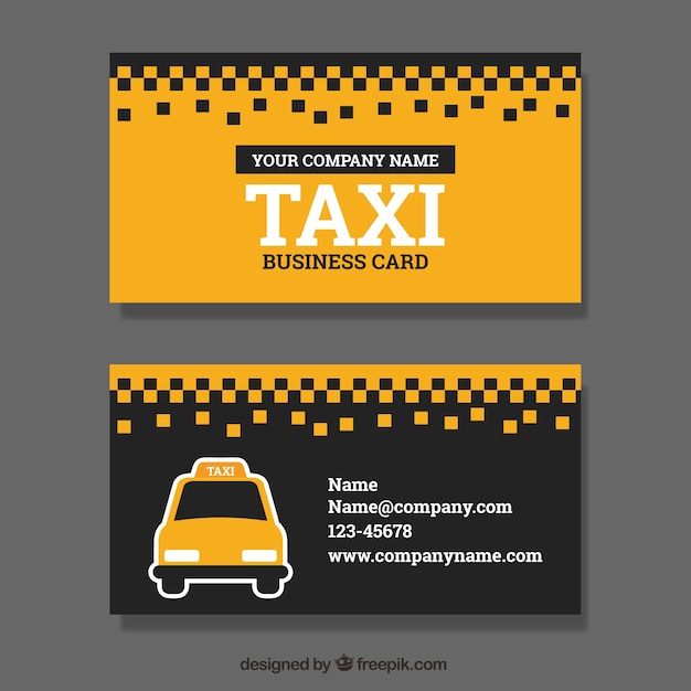 Vector taxi service, business card