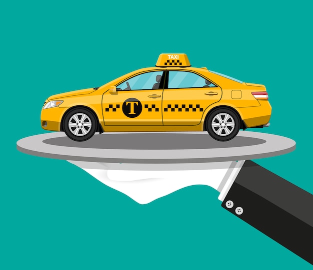 Vector taxi service concept