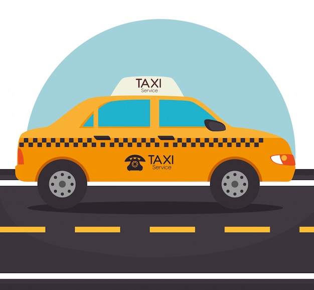 Vettore progettazione del servizio taxi