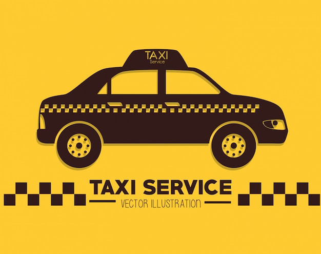 Vettore progettazione del servizio taxi