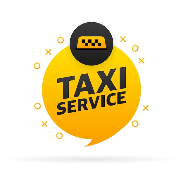 Servizio taxi ottimo design per qualsiasi scopo concetto di logo app brochure design modello card banner