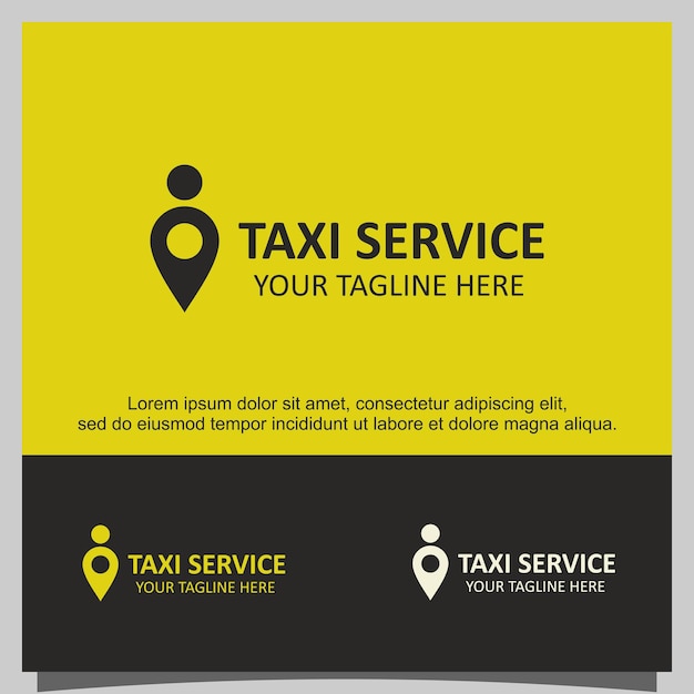 Vettore vettore di progettazione del logo del servizio taxi